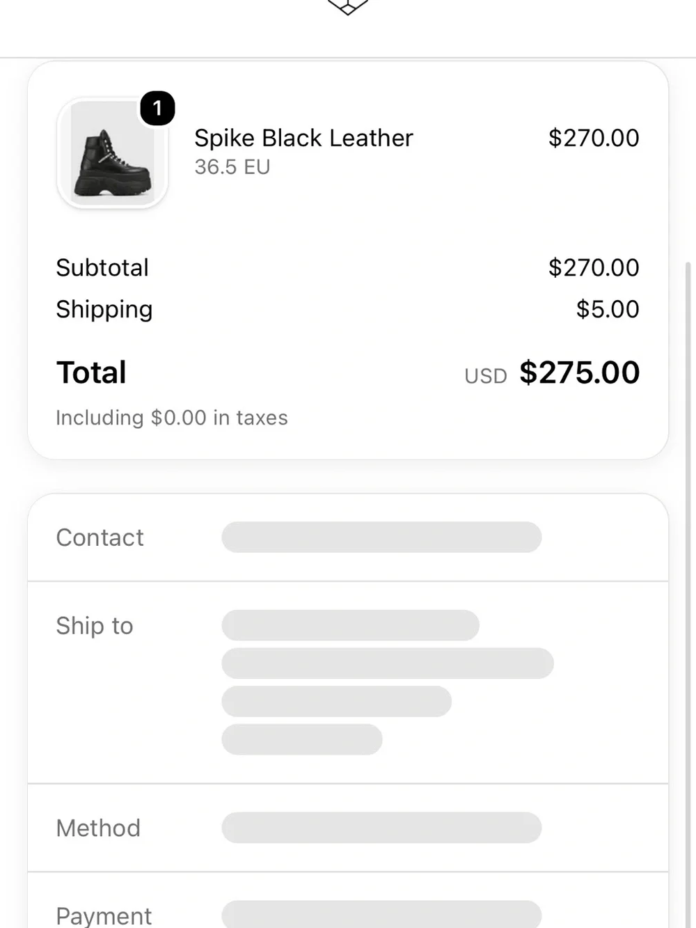 Naked Wolfe Spike platform boot - brand new